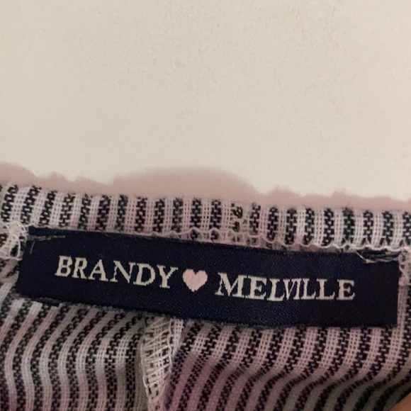 Brandy Melville Striped Flowy Tube Top One Size - Picture 2 of 5